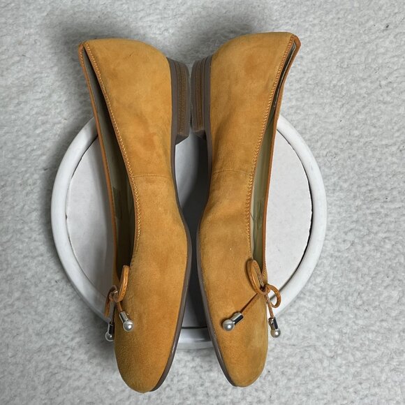 ARALuftpolster High Soft Shoes Flats Womens Sz 7 Orange Suede Cushioned Insole - Picture 5 of 10